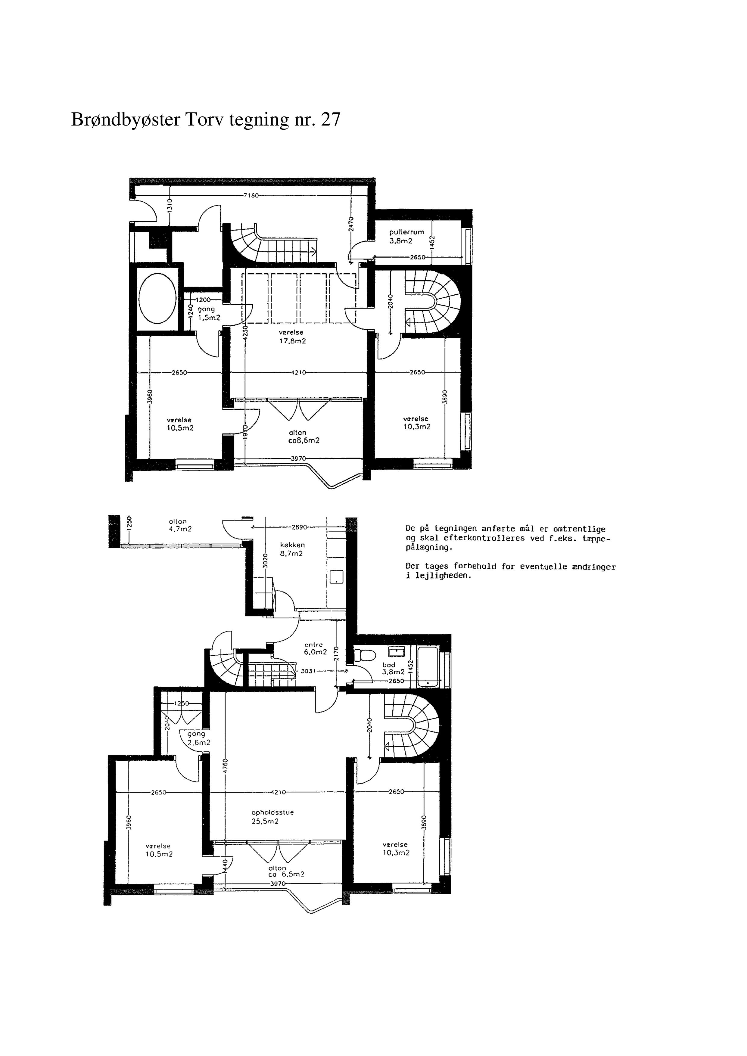 Tegning nr. 27 – 6-rums lejlighed – 159 m²
